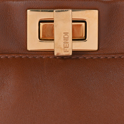 Fendi Nappa Mini Peekaboo Iconic Satchel Corteccia 2 of 8