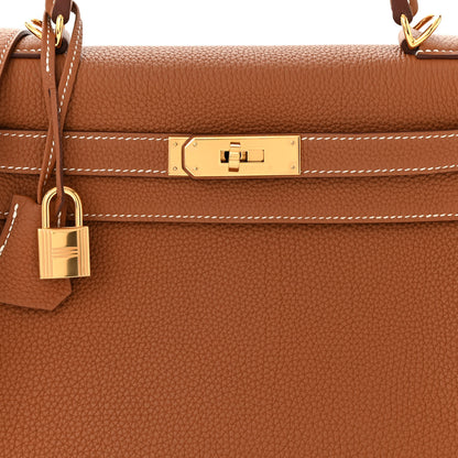Hermes Togo Kelly Retourne 28 Gold 8 of 11