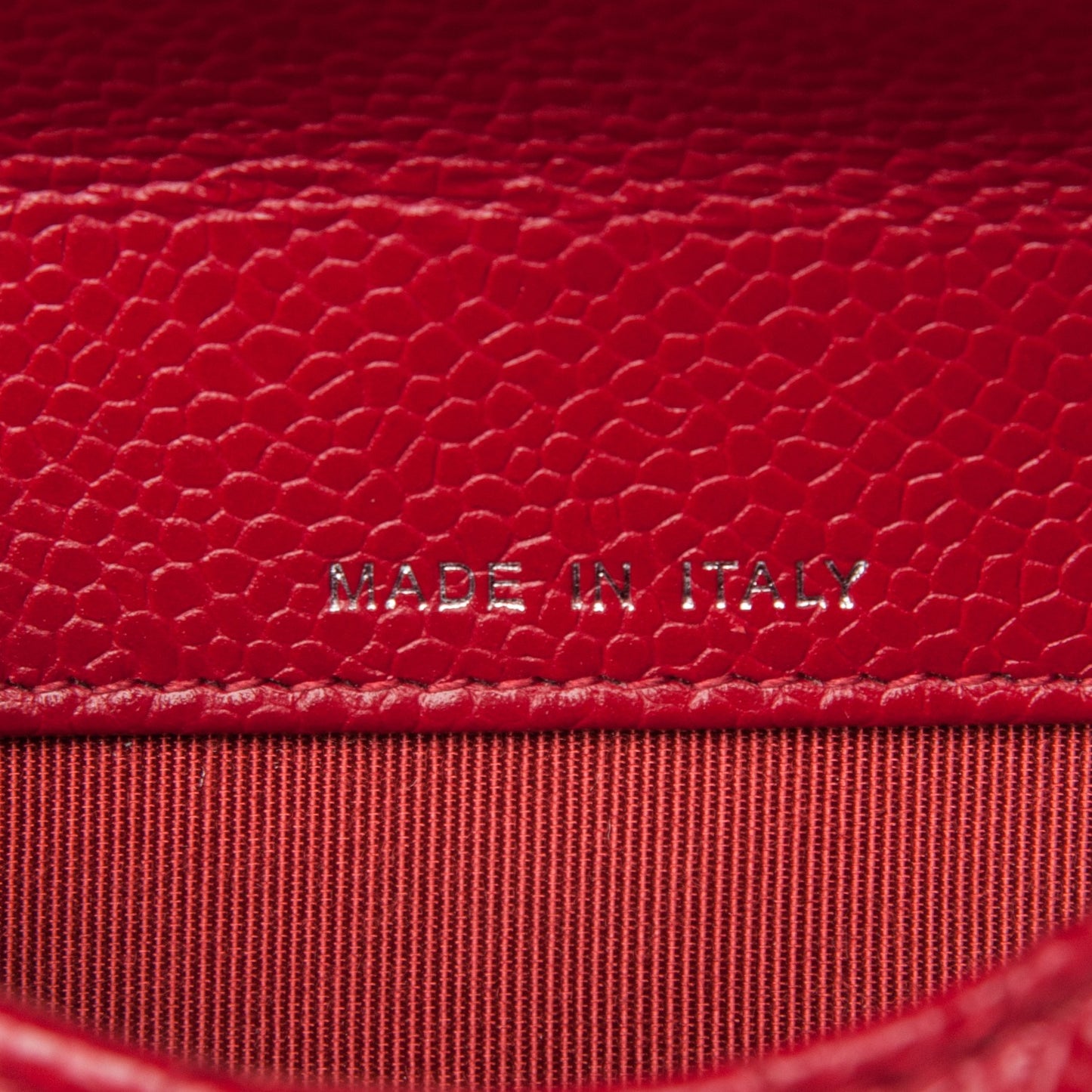 Caviar Quilted Coin Purse Red
