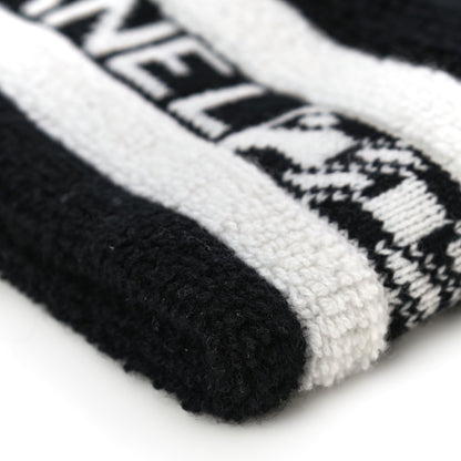 Chanel Cashmere CC Beanie Hat Ecru Black 10 of 10
