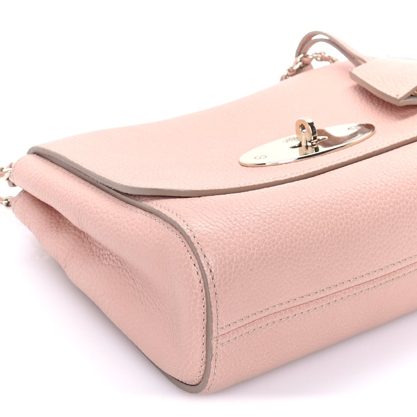 Small Classic Grain Calfskin Small Lily Flap  Salmon