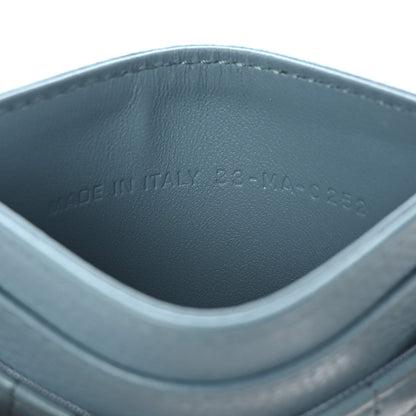 Christian Dior Supple Calfskin Cannage Caro Five-Slot Card Holder Turquoise 7 of 7