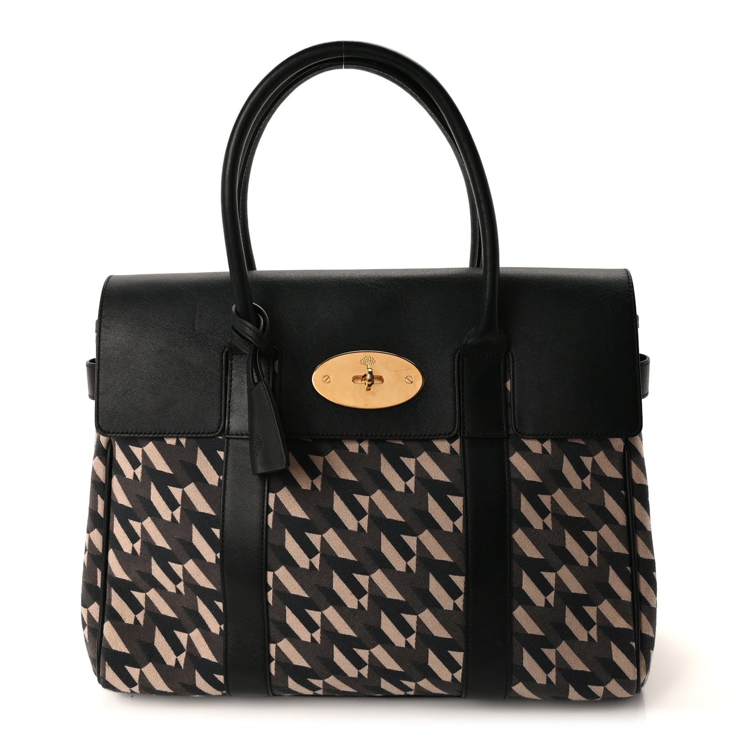 Monogram Smooth Calfskin Canvas Print Bayswater  Black