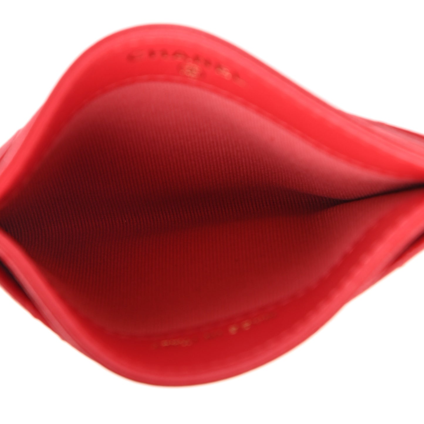 Caviar Quilted Card Holder Red