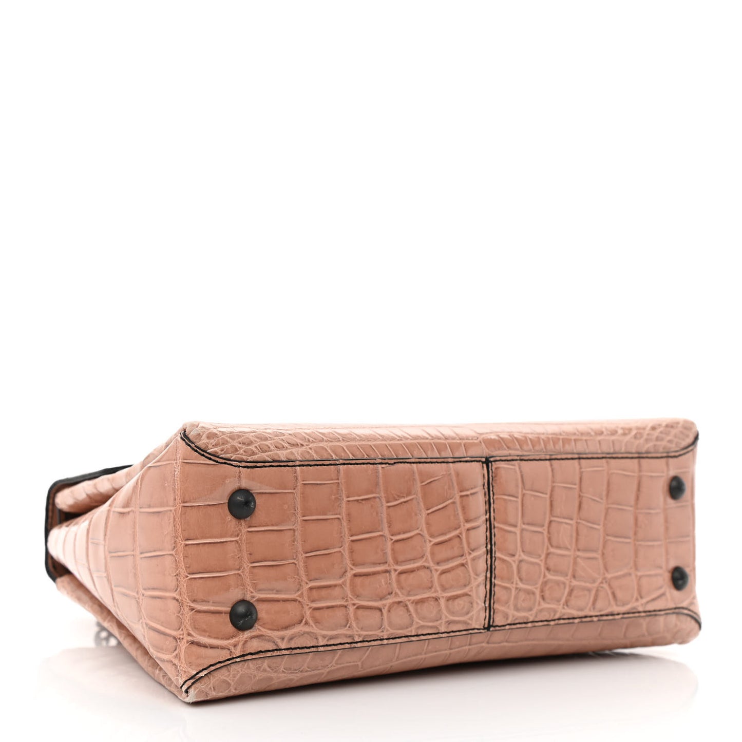 Crocodile Small Piazza Bag Light Pink