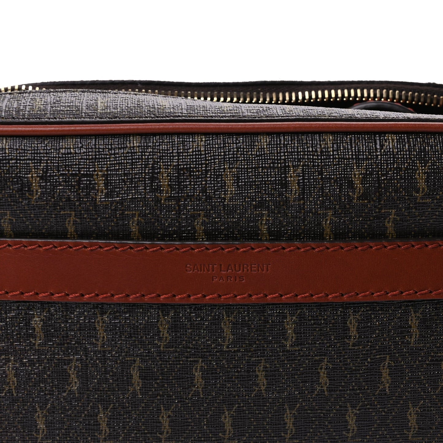 Canvas Smooth Calfskin Le Monogramme Camera Bag  Chestnut