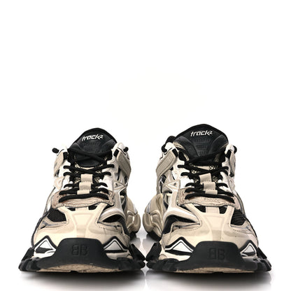 Balenciaga Rubber Mesh Bi-Color Mens Track.2 Open Sneakers 43 Beige Black 2 of 8