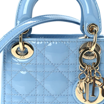 Christian Dior Patent Cannage Micro Lady Dior  Cornflower Blue 6 of 8