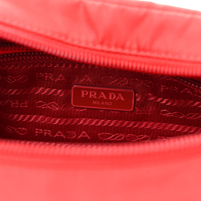 Prada Tessuto Nylon Vela Saffiano Necessaire Wristlet Pouch Rosso 7 of 10