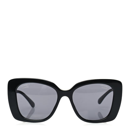 Chanel Acetate Strass Polarized Square Sunglasses 5422-B-A Black 2 of 7