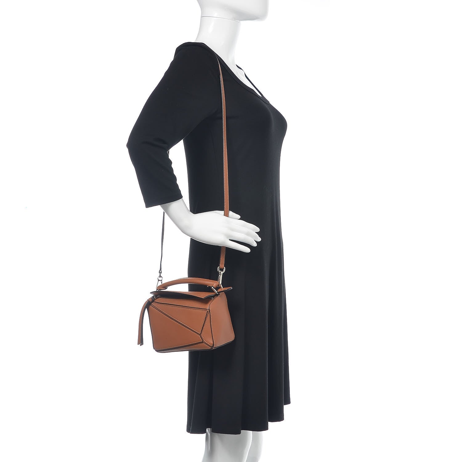 Loewe Calfskin Mini Puzzle Bag Tan 2 of 14