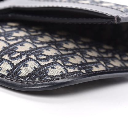 Christian Dior Oblique Fold Over Clutch Blue 9 of 9