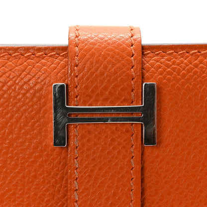 Hermes Epsom Bearn Gusset Wallet Orange 8 of 11