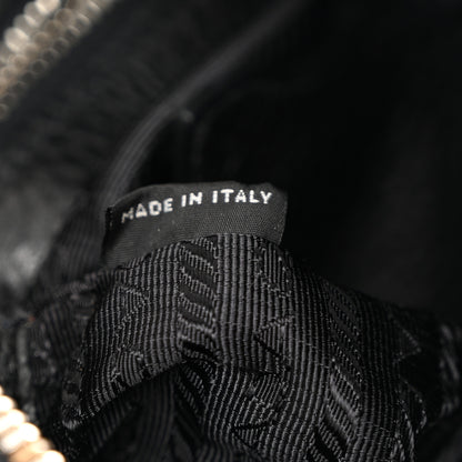 Prada Vitello Daino Soft Zippered Shoulder Bag Black 7 of 11