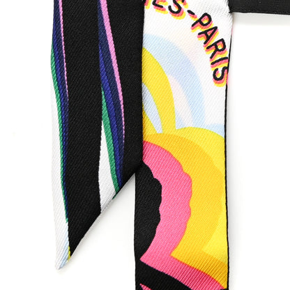 Hermes Silk Brides De Gala Shadow Doll Twilly Black Jaune Multicolor 2 of 3