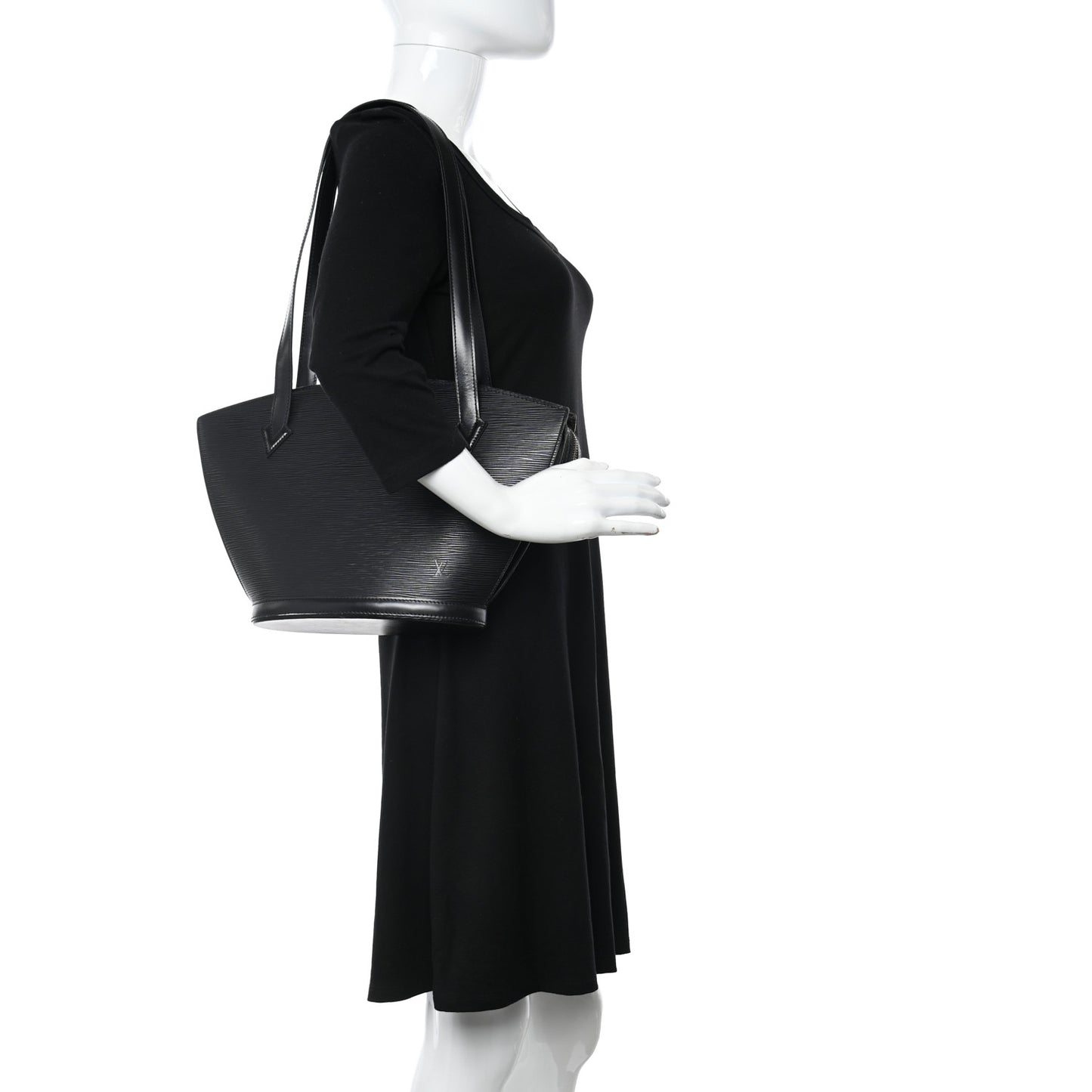 Epi Saint Jacques PM Long Straps Black