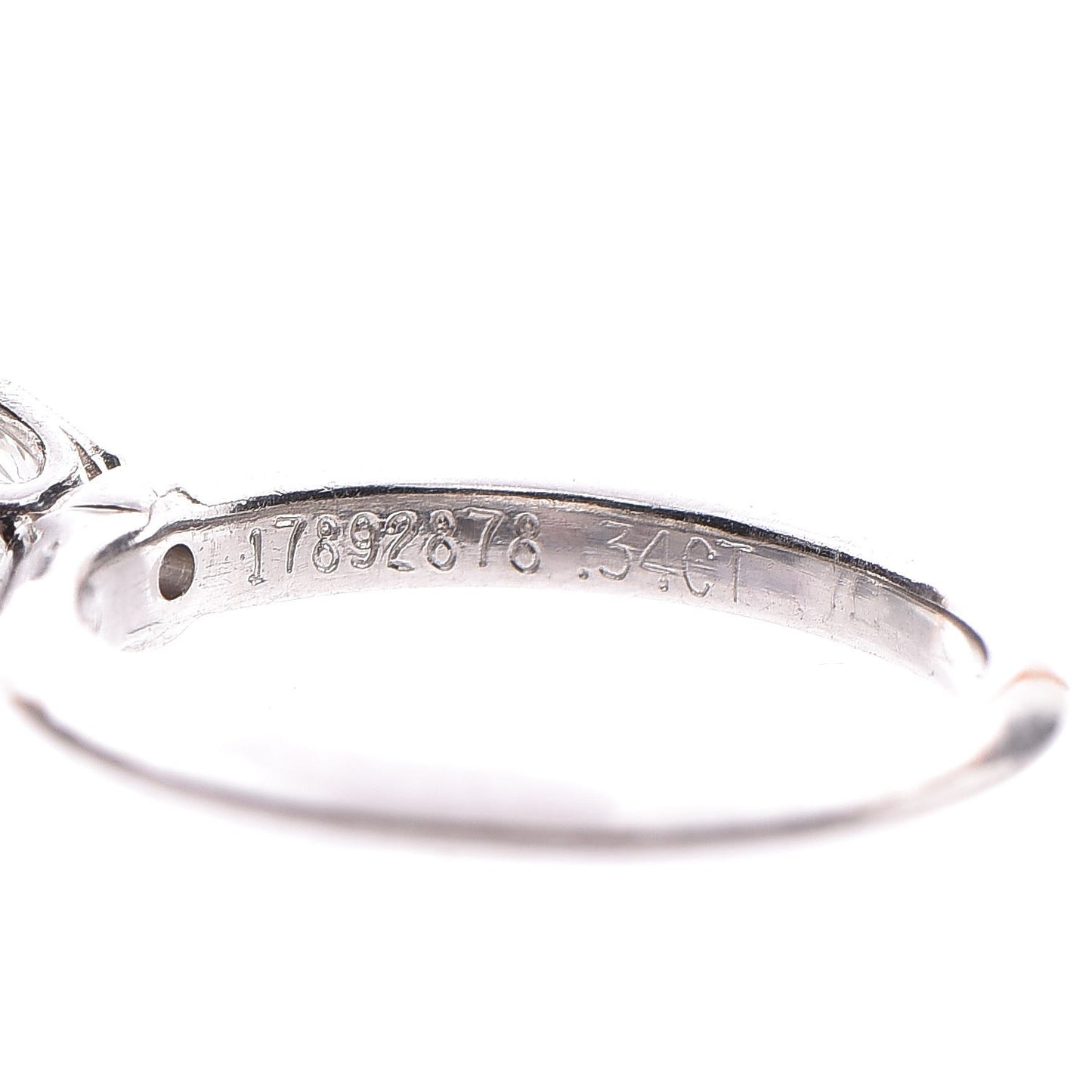 Platinum Diamond .34ct Solitaire Ring 48 4.5