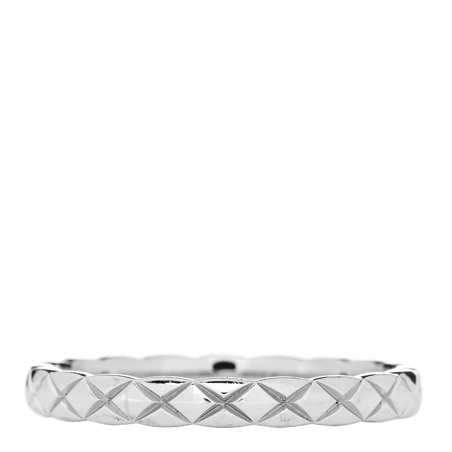 Chanel Platinum Mini Coco Crush Ring 59 8.75 3 of 5