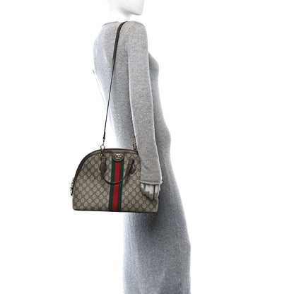 Gucci GG Supreme Monogram Web Medium Ophidia Top Handle Dome Bag Brown 2 of 7