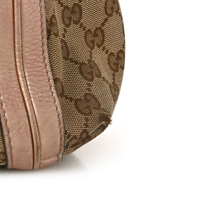 Gucci Monogram Cellarius Calfskin Large Bella Top Handle Bag Beige Rose Gold 13 of 16