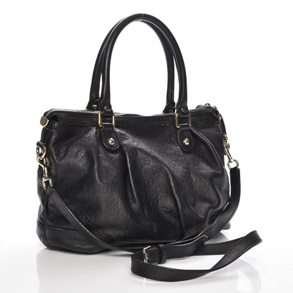 Gucci Guccissima Medium Sukey Top Handle Bag Black 4 of 8