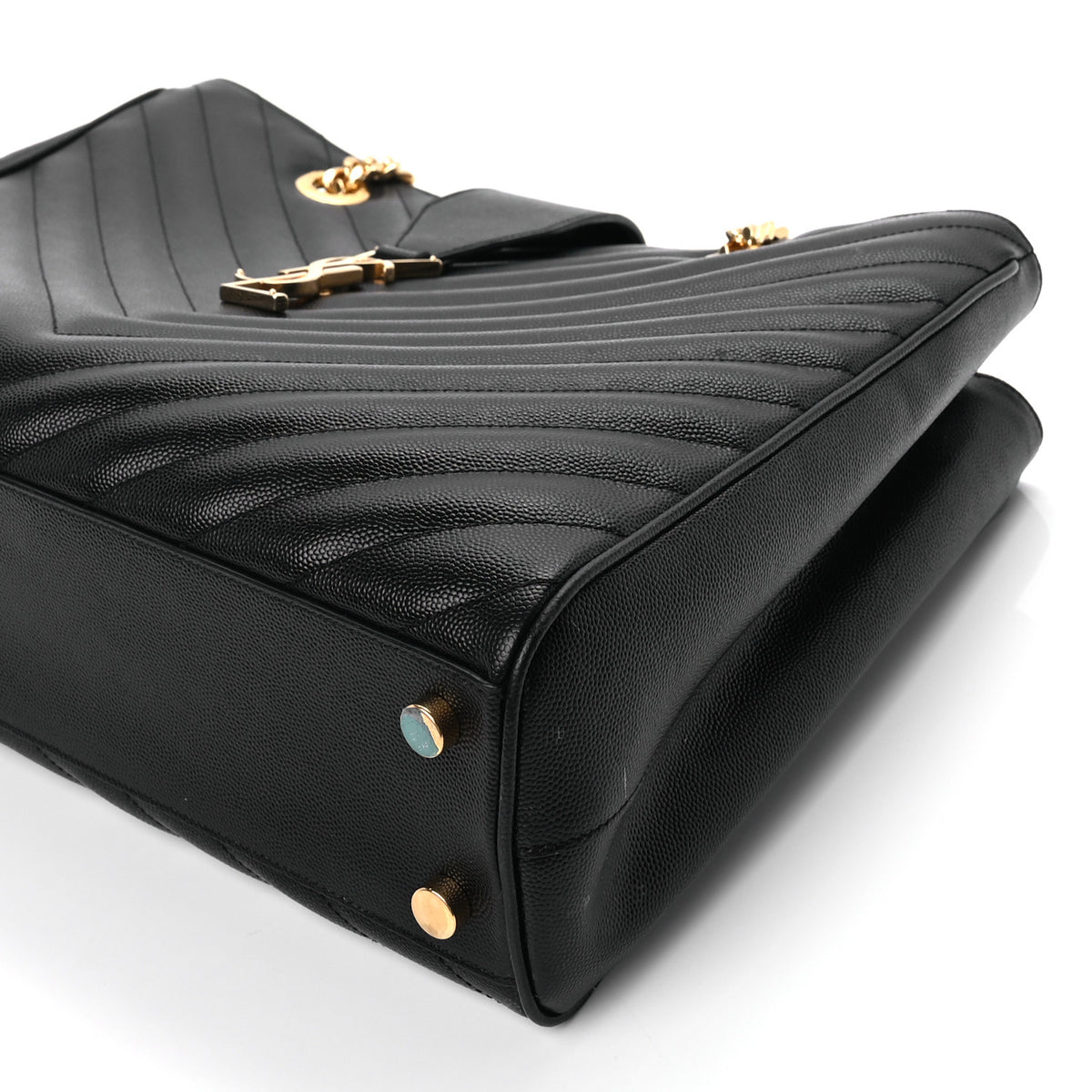 Grain De Poudre Matelasse Chevron Monogram Shopping Bag Black