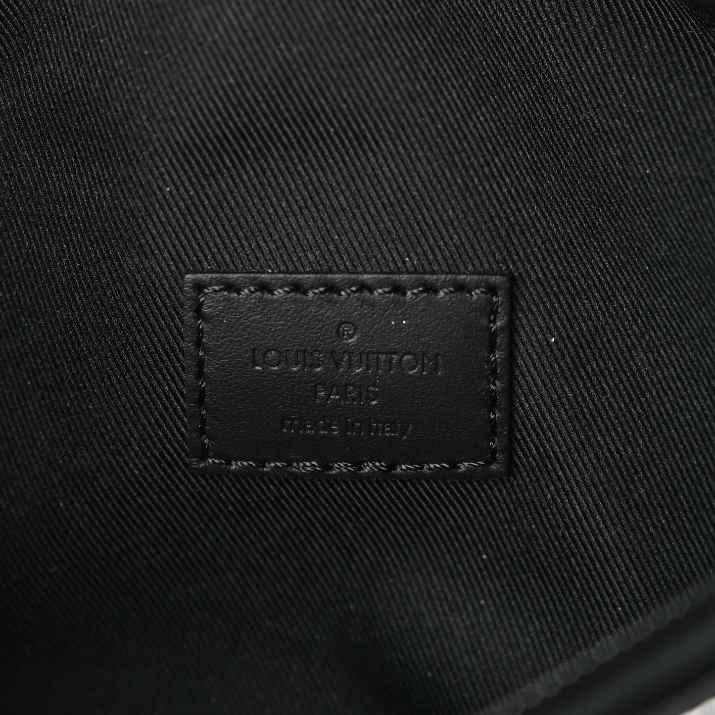 Nylon Snow Capsule Embroidered Monogram Bumbag  Black