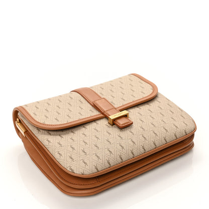 Saint Laurent Canvas All-Over Monogram Small Le Monogramme Satchel Beige Kaki Brown Gold 3 of 11