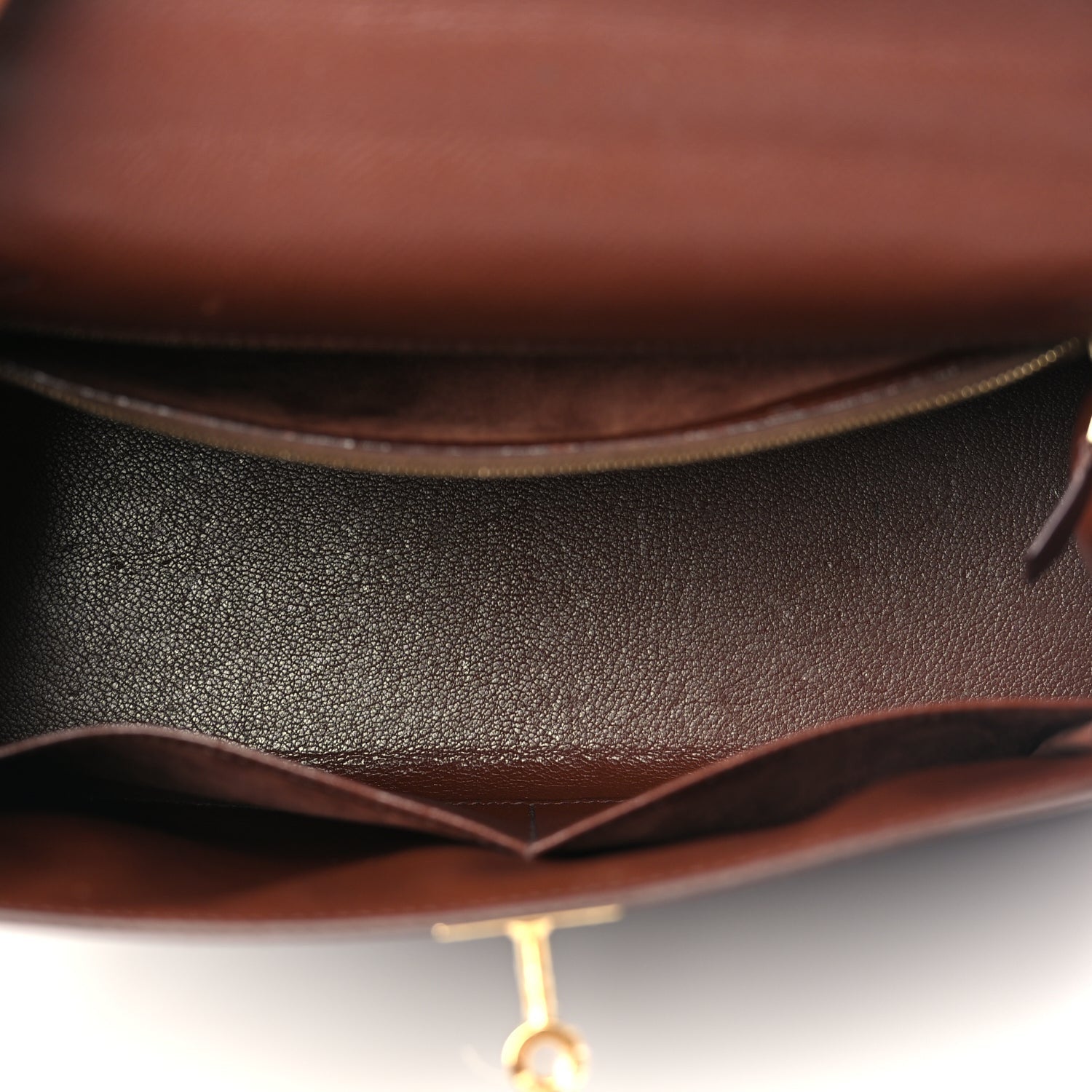 Hermes Courchevel Kelly Sellier 28 Chocolate 4 of 9