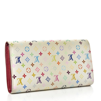 Louis Vuitton Monogram Multicolor Sarah Wallet White Eglantine 3 of 6