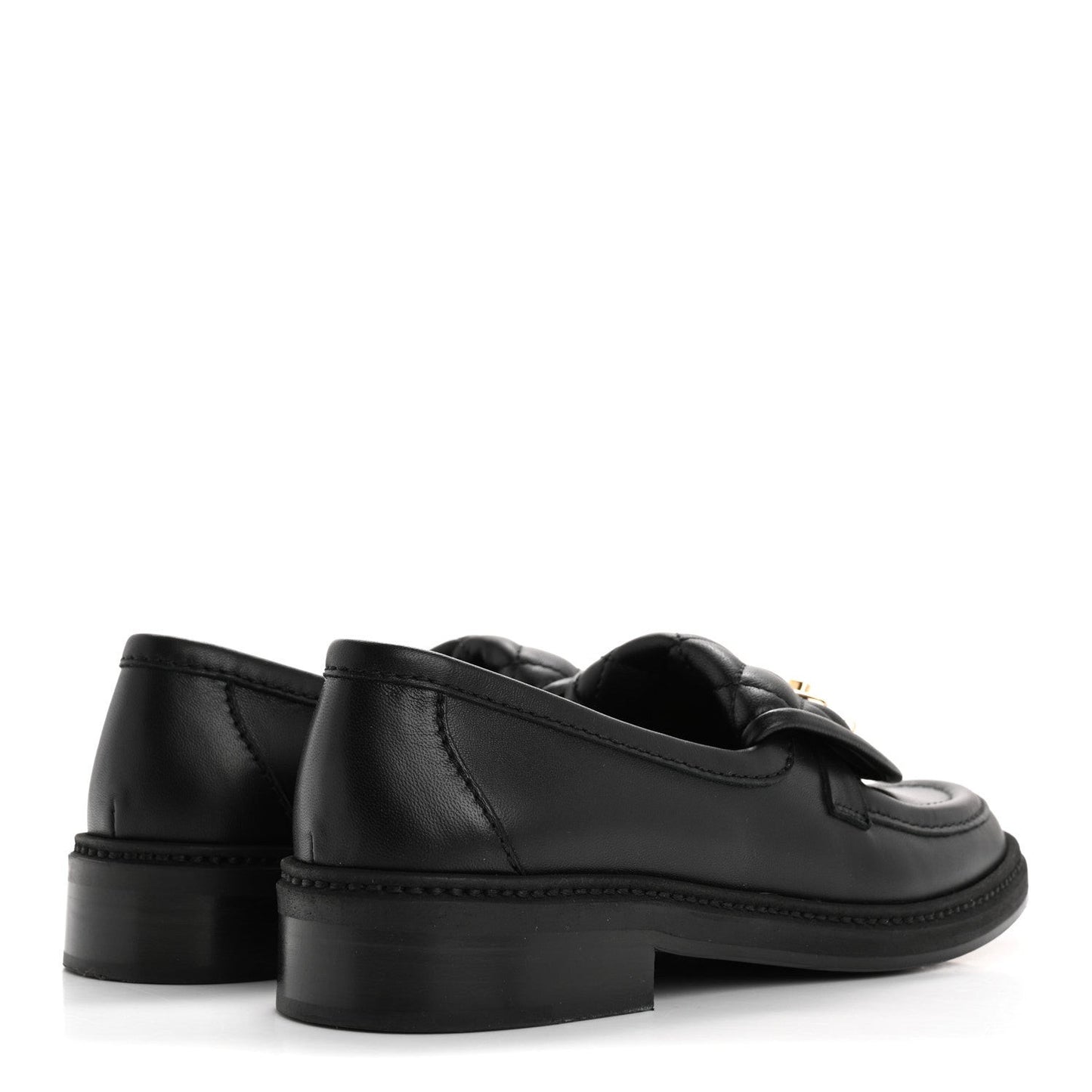 Lambskin Quilted CC TurnLock Loafers 36 Black