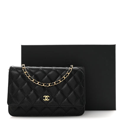 Chanel Caviar Quilted Wallet On Chain WOC Black 13 of 13