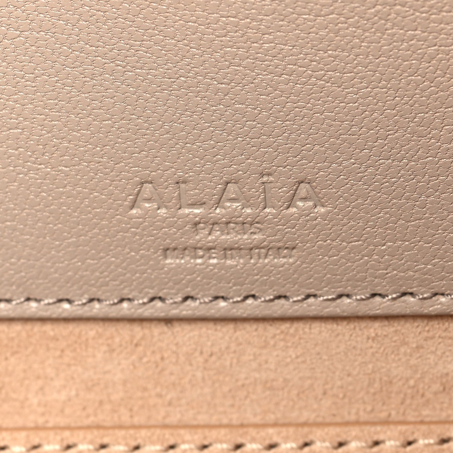 Shiny Goatskin Medium Le Teckel Bag Grege