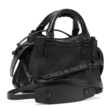 Balenciaga Grained Calfskin Neo Classic Black Hardware Mini City Black 4 of 9