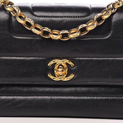 Chanel Lambskin Horizontal Vertical Quilted Small Single Flap Black 15 of 15