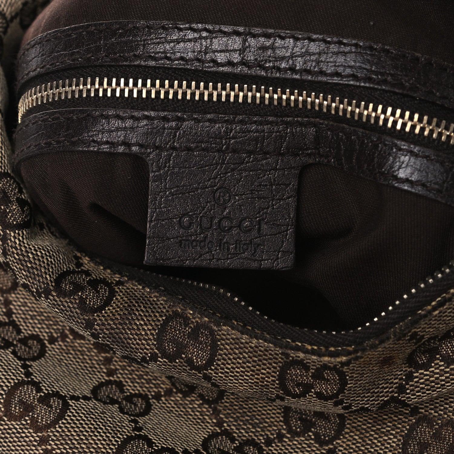 Gucci Monogram Medium Horsebit Chain Hobo Dark Brown 6 of 26