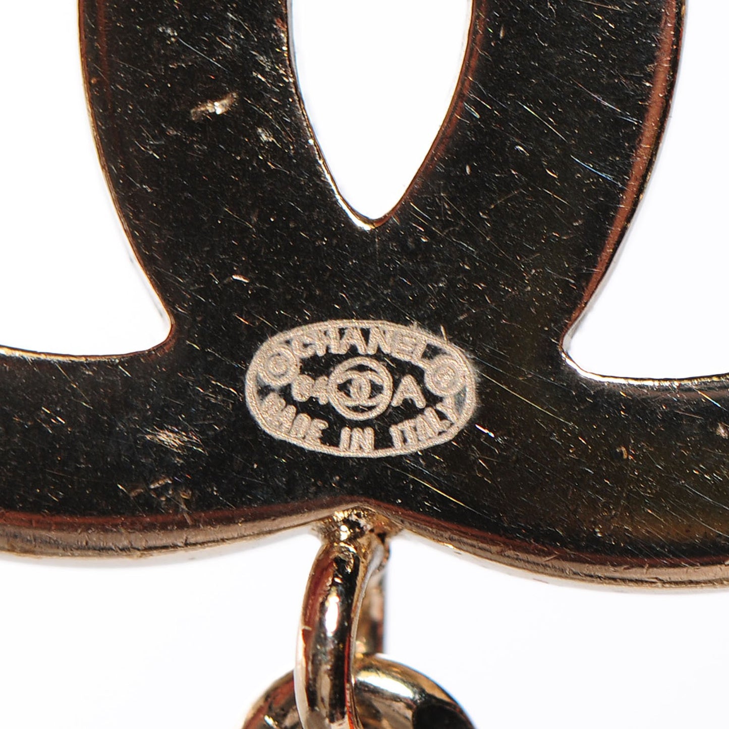 Enamel CC Chain Belt Multicolor Gold