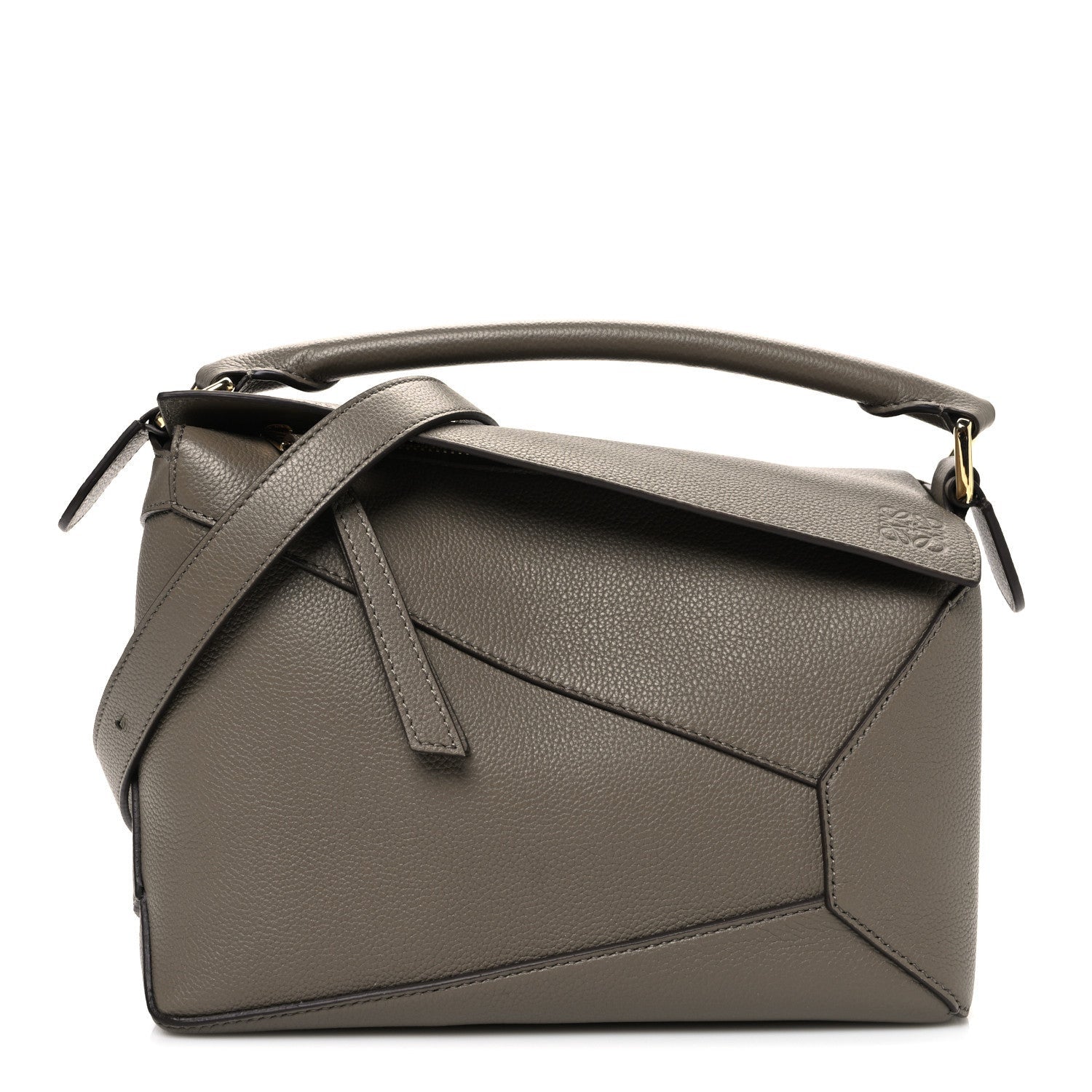 Loewe Soft Grained Small Puzzle Edge Bag Taupe 1 of 1
