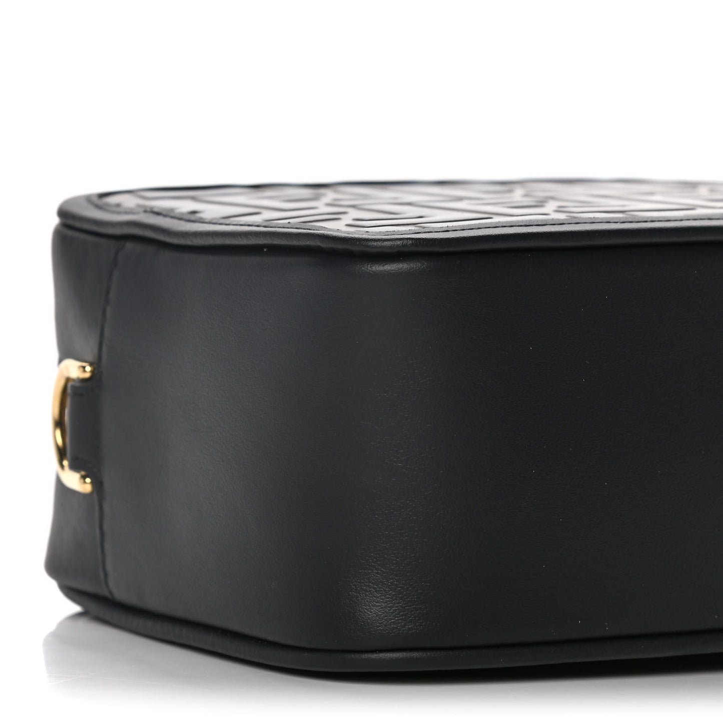 Vitello Century Bi-Color FF 1974 Embossed Mini Camera Case Maya Black