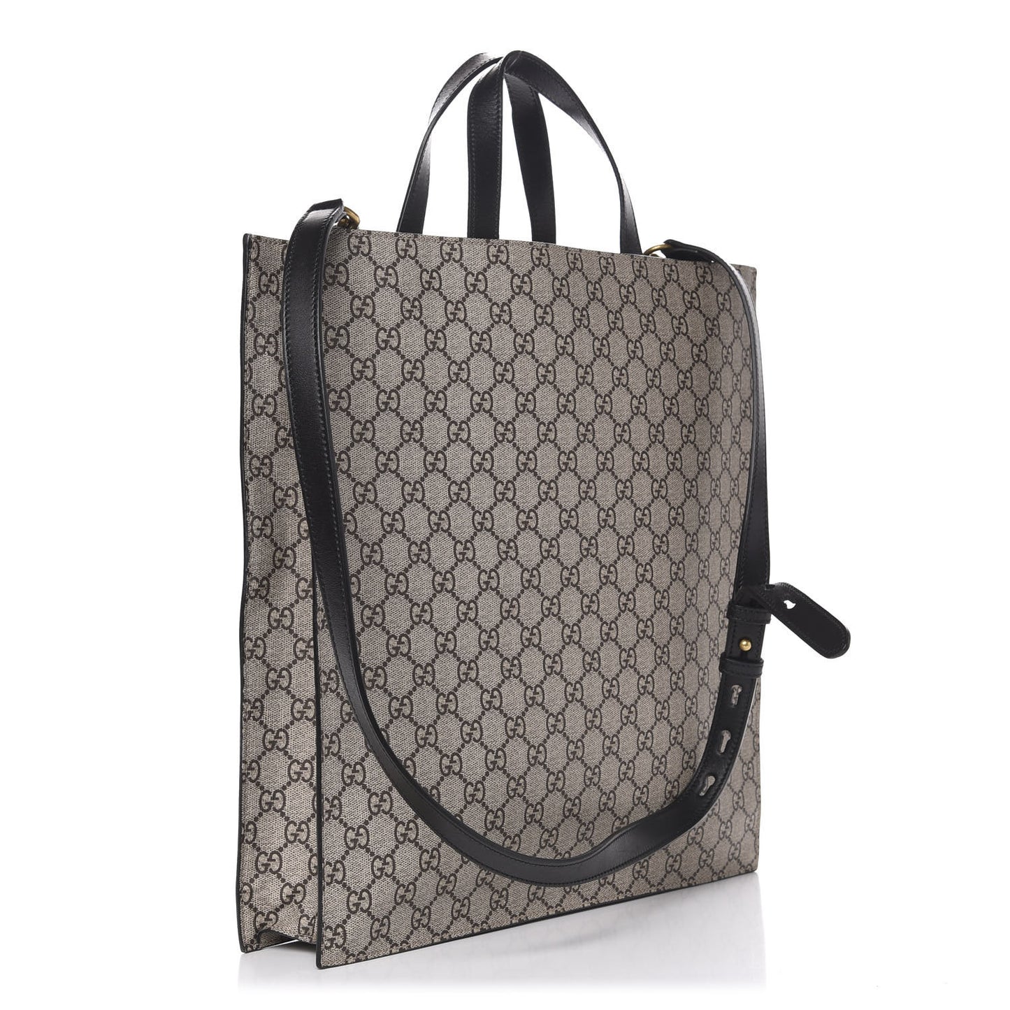 Soft GG Supreme Monogram Kingsnake Vertical Tote Black