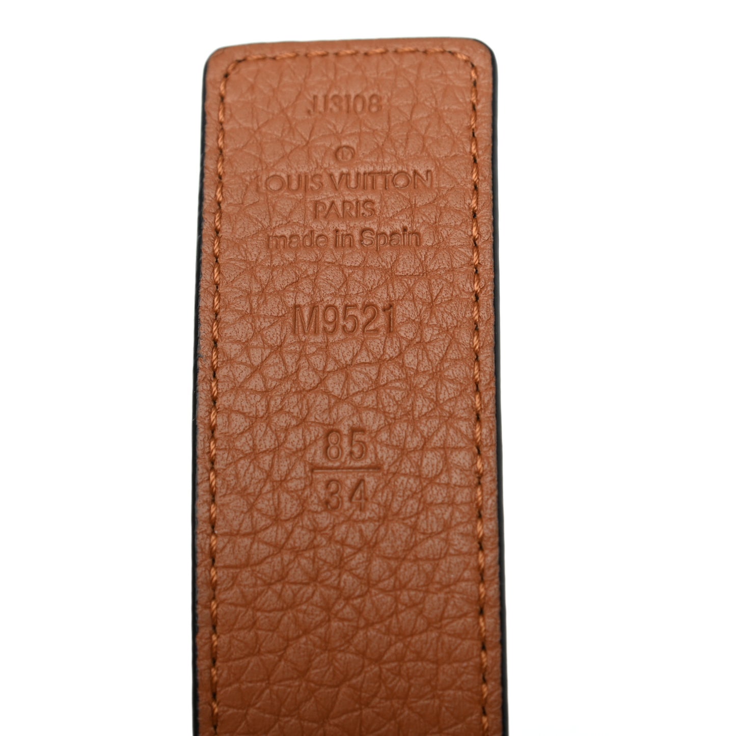Taurillon Calfskin 30mm LV Initiales Reversible Belt 85 34 Black