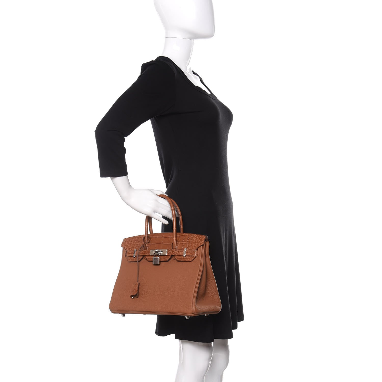 Hermes Togo Matte Alligator Birkin Touch 30 Gold 2 of 11