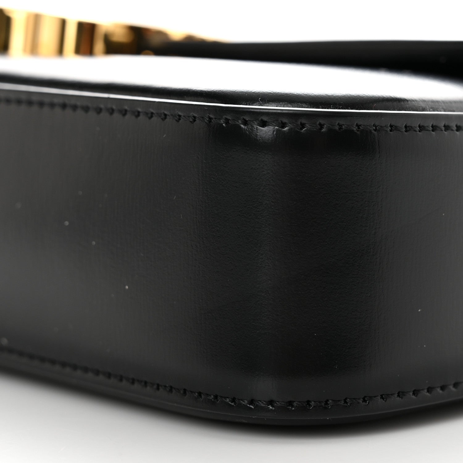 Celine Shiny Calfskin Triomphe Shoulder Bag Black 10 of 10