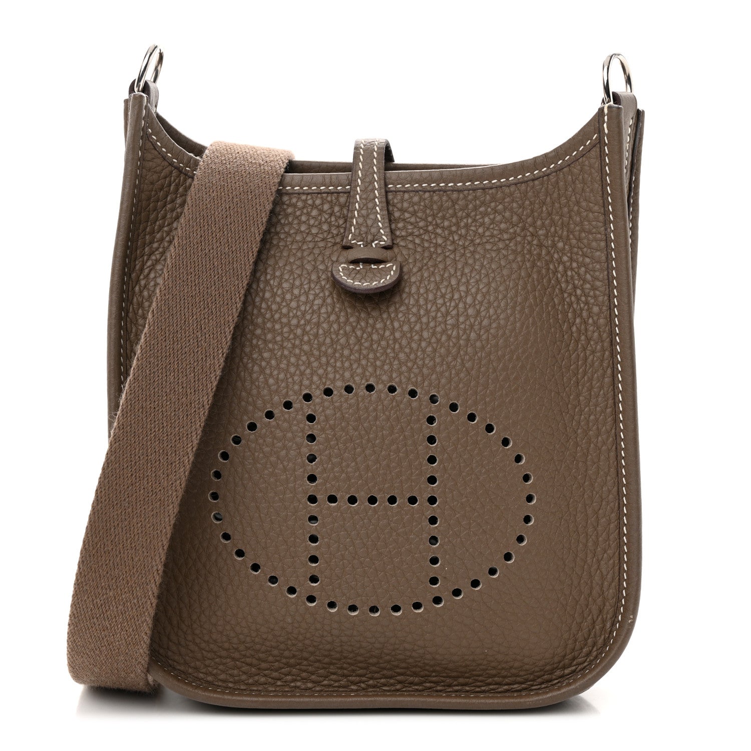 Hermes Taurillon Clemence Evelyne TPM Etoupe 1 of 12