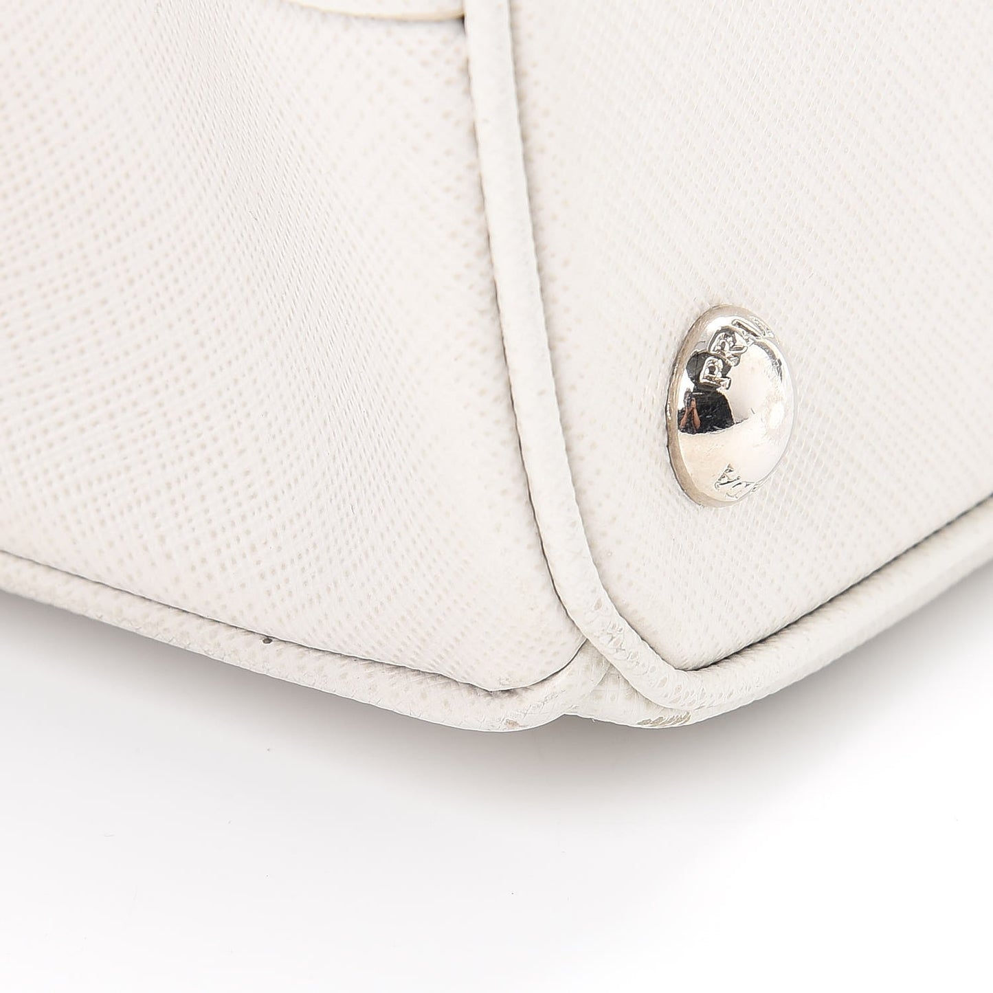 Saffiano Lux Small Galleria Double Zip Tote White