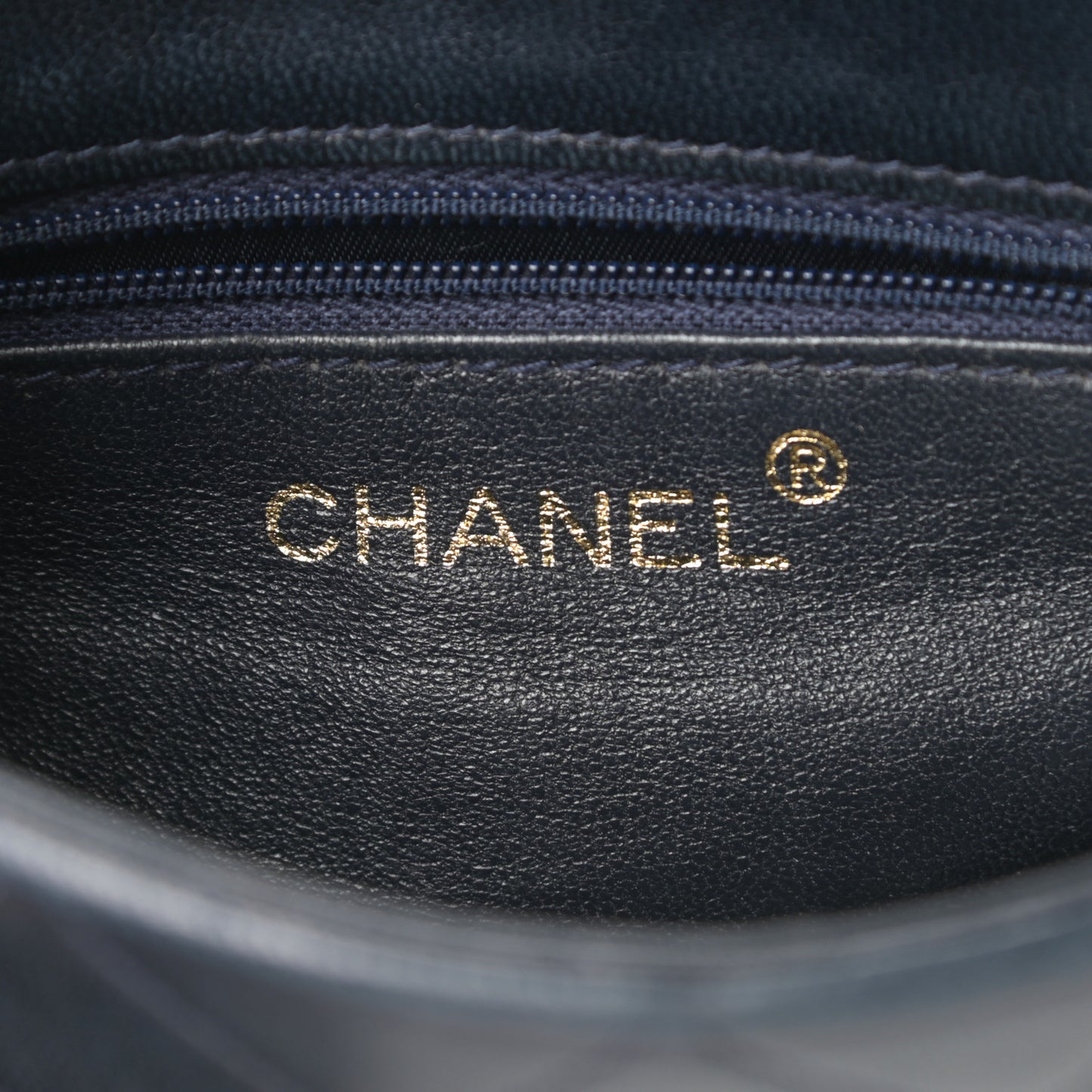 Lambskin CC Tassel Shoulder Bag Navy