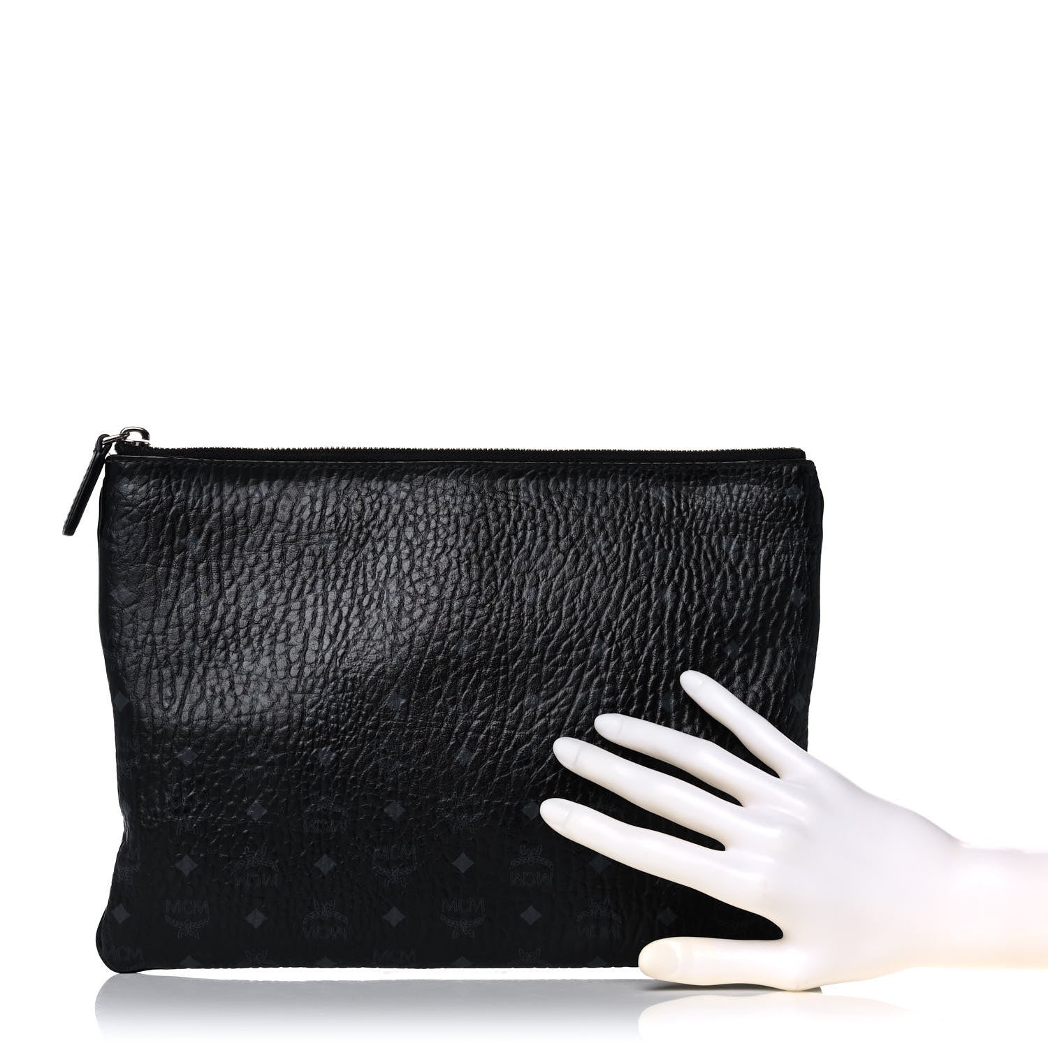 MCM Visetos Medium Crossbody Pouch Black 2 of 17