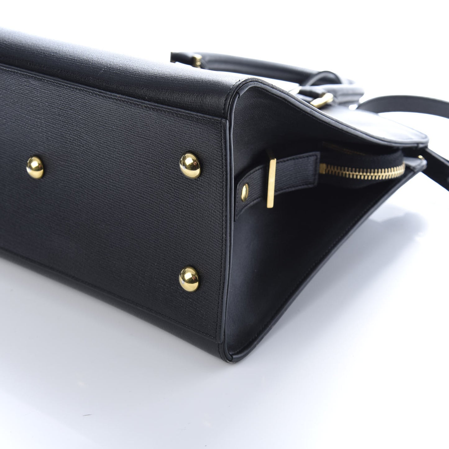 Textured Calfskin Medium Classic Y Cabas Black