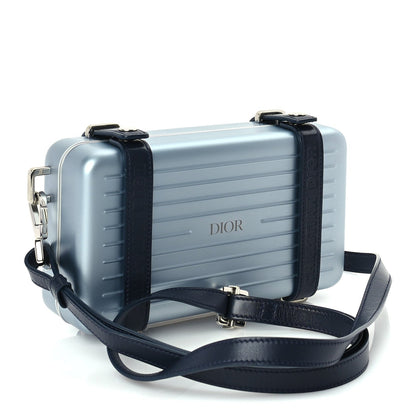 Christian Dior X RIMOWA Aluminum Personal Clutch On Strap  Bleu 2 of 8
