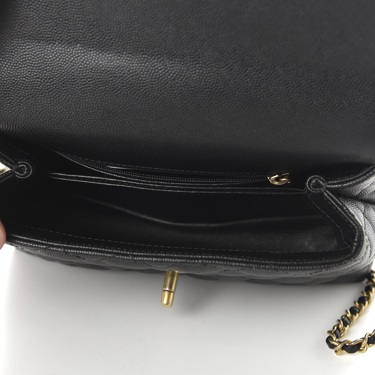 Chanel Caviar Lizard Quilted Mini Coco Handle Flap Black 5 of 11